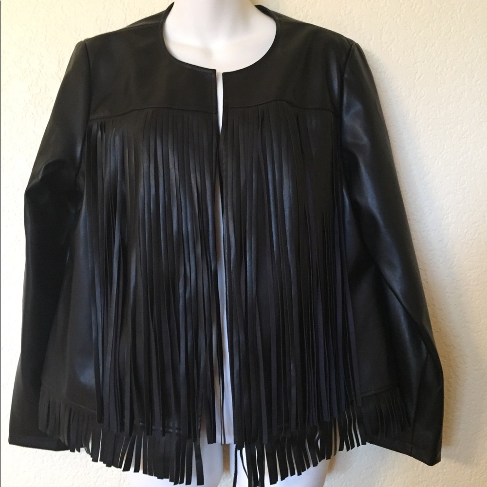 Black fringe jacket